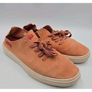 Savale Saxony Pig Peach Suede Men's US 10.5 Round Toe Tennis Shoes